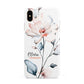 Personalised Name Watercolour Roses Apple iPhone Xs Max 3D Tough Case