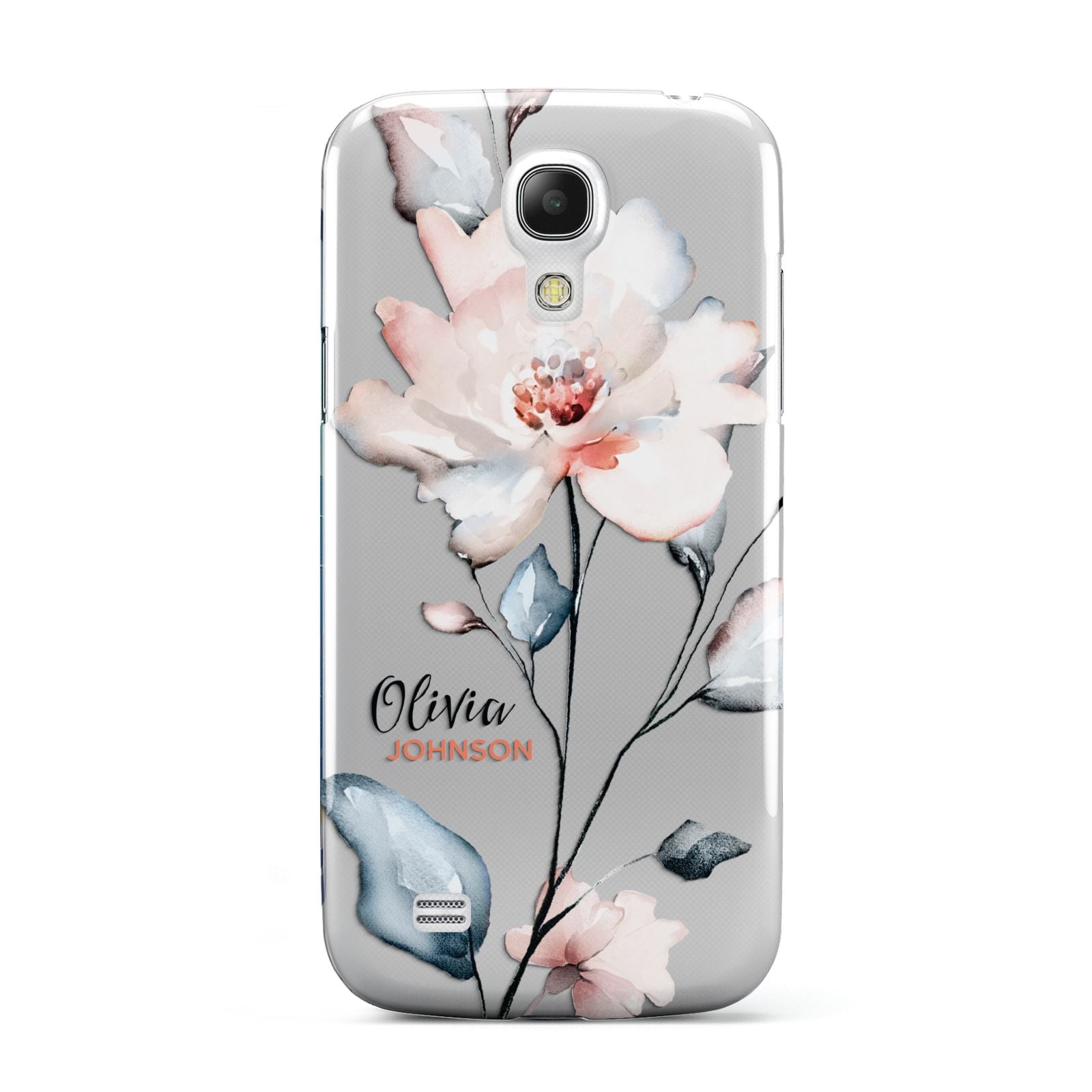 Personalised Name Watercolour Roses Samsung Galaxy S4 Mini Case