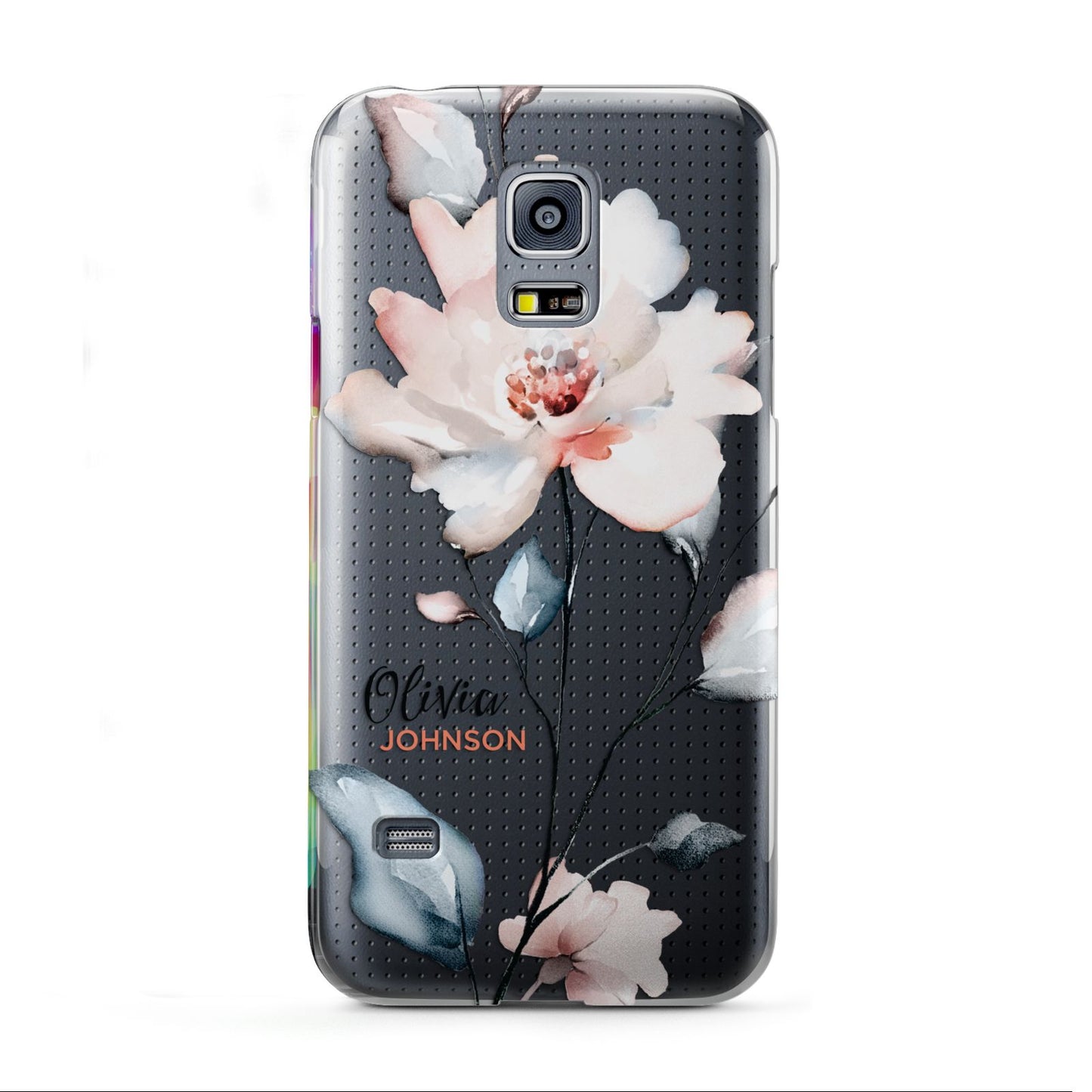 Personalised Name Watercolour Roses Samsung Galaxy S5 Mini Case