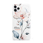 Personalised Name Watercolour Roses iPhone 11 Pro Max 3D Tough Case