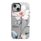 Personalised Name Watercolour Roses iPhone 13 Mini Full Wrap 3D Tough Case