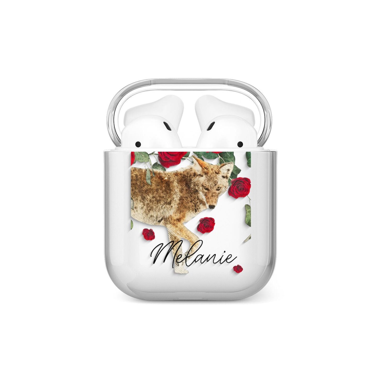 Personalised Name Wolf AirPods Case