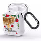 Personalised Name Wolf AirPods Clear Case Side Image
