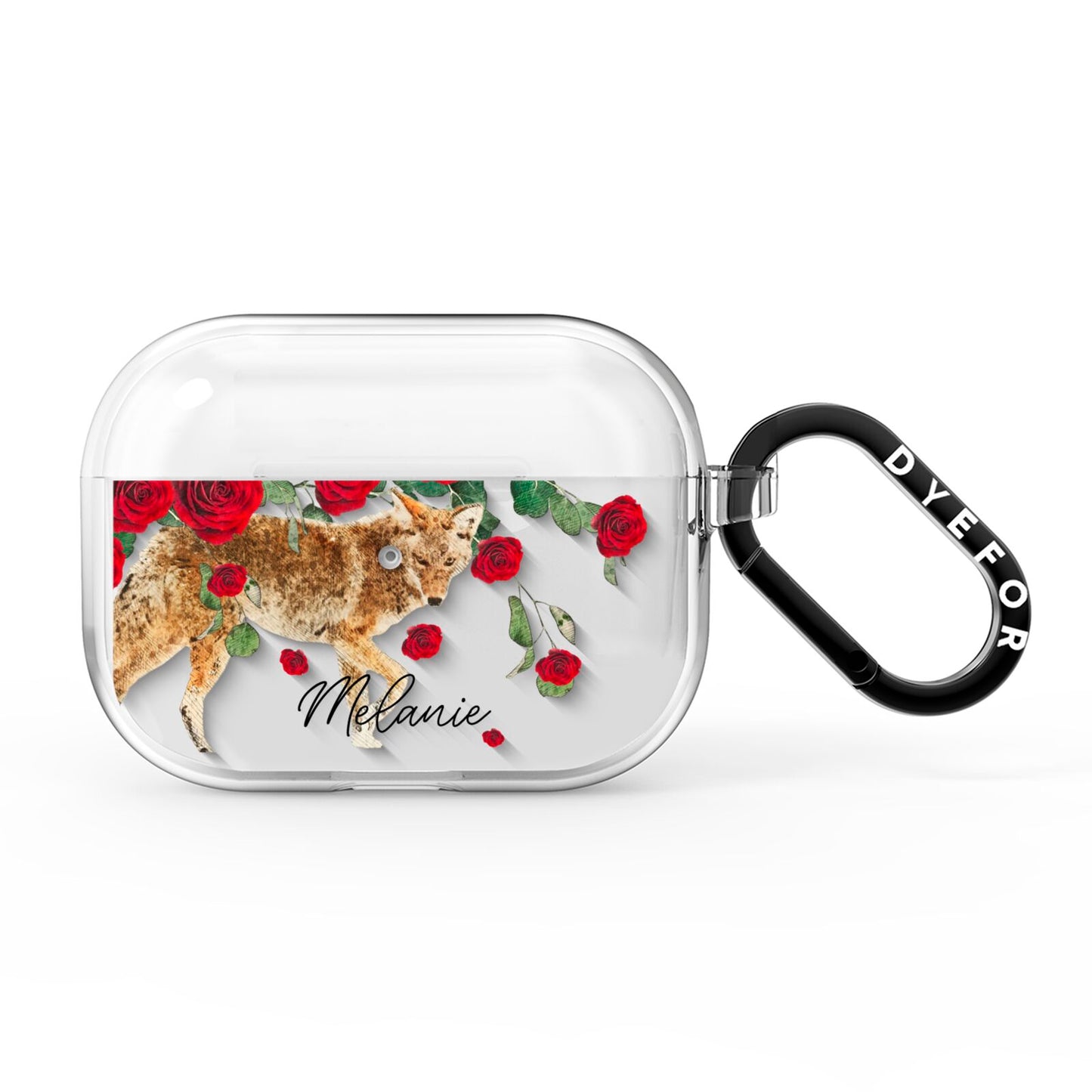 Personalised Name Wolf AirPods Pro Clear Case