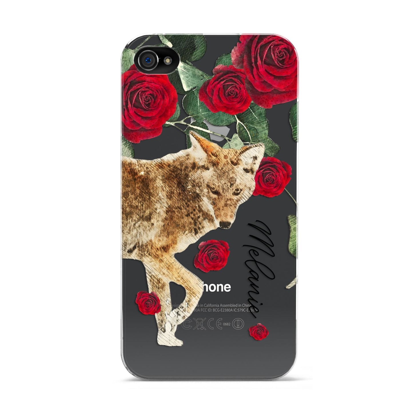 Personalised Name Wolf Apple iPhone 4s Case