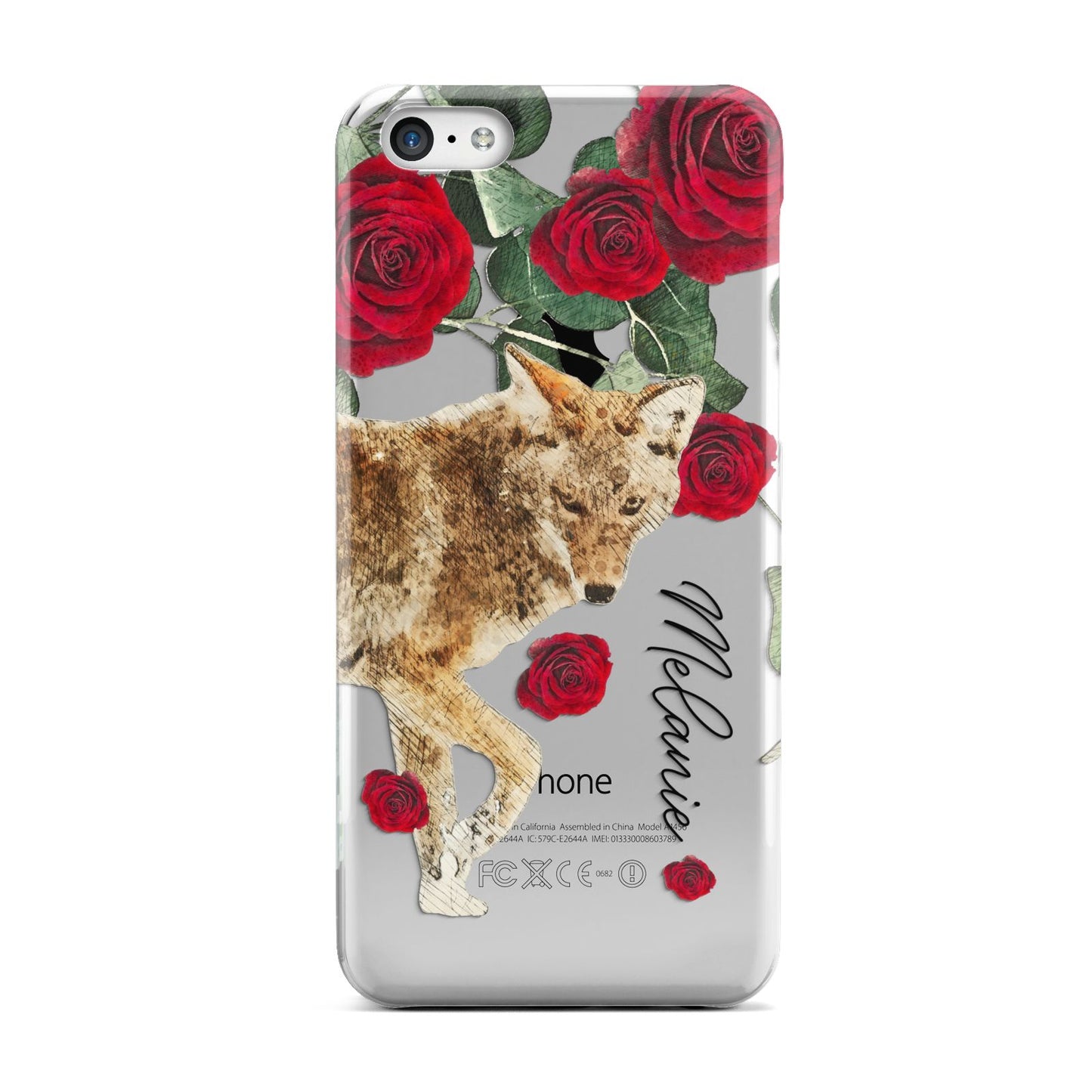 Personalised Name Wolf Apple iPhone 5c Case