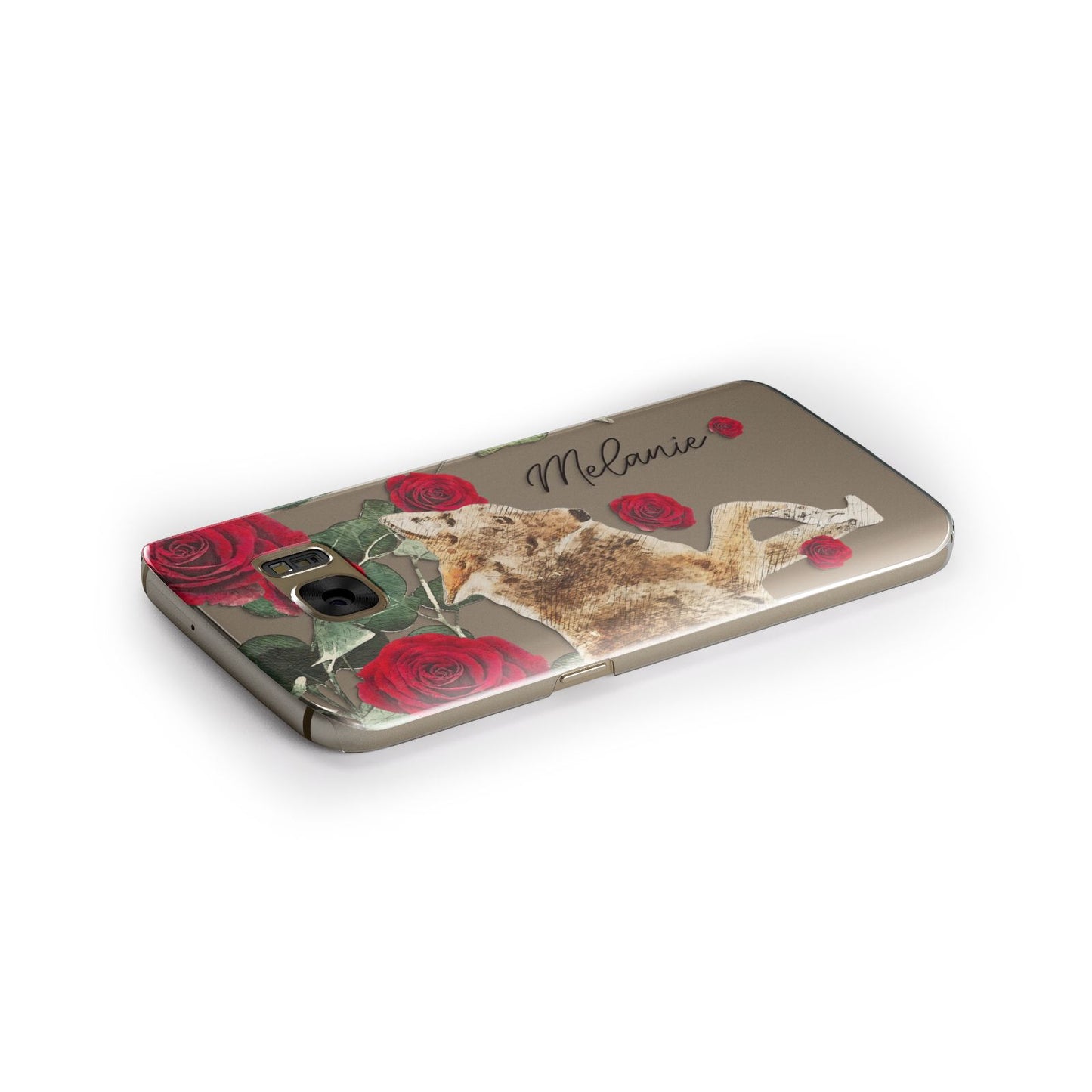 Personalised Name Wolf Samsung Galaxy Case Side Close Up