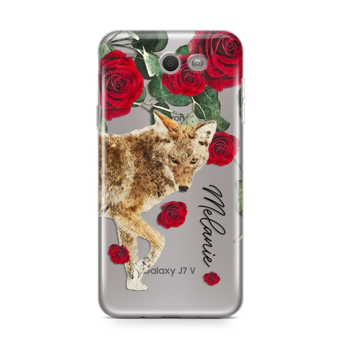 Personalised Name Wolf Samsung Galaxy J7 2017 Case