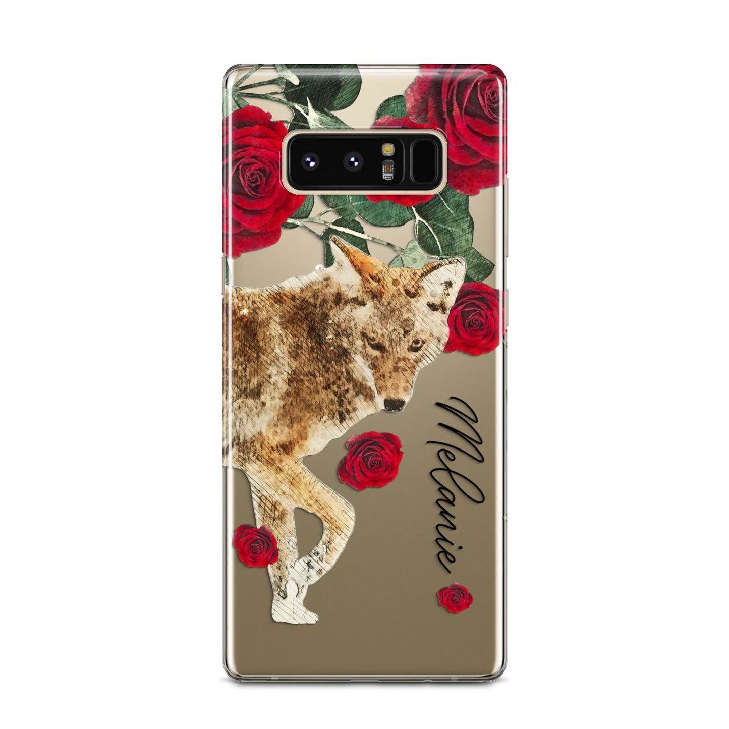 Personalised Name Wolf Samsung Galaxy Note 8 Case