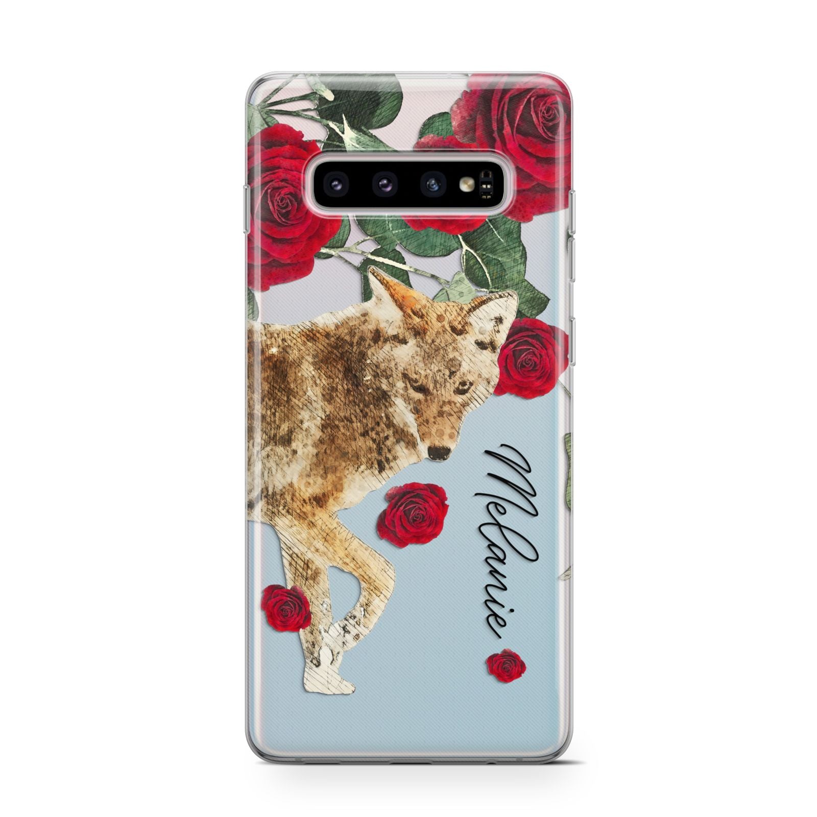 Personalised Name Wolf Samsung Galaxy S10 Case