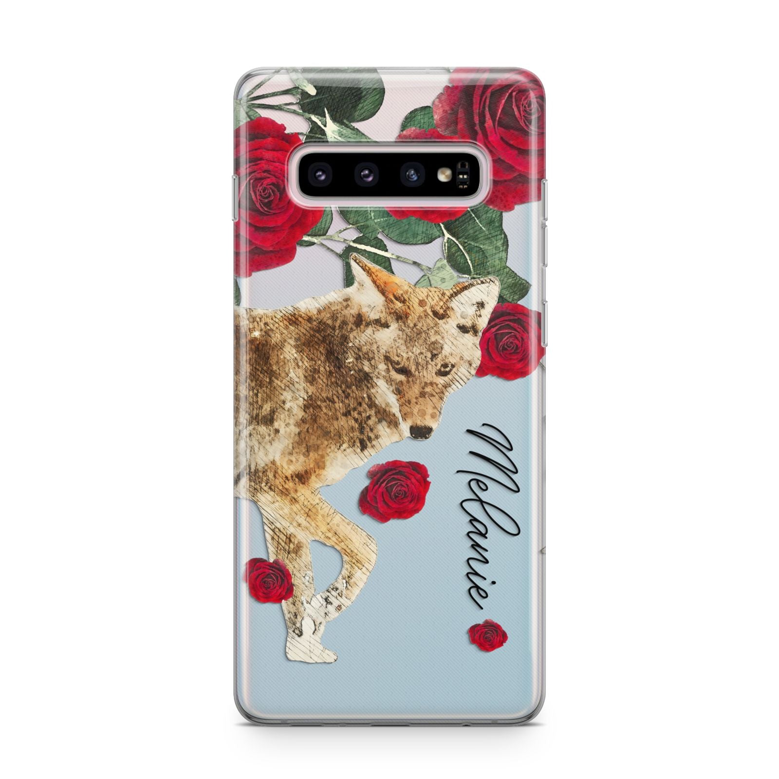 Personalised Name Wolf Samsung Galaxy S10 Plus Case