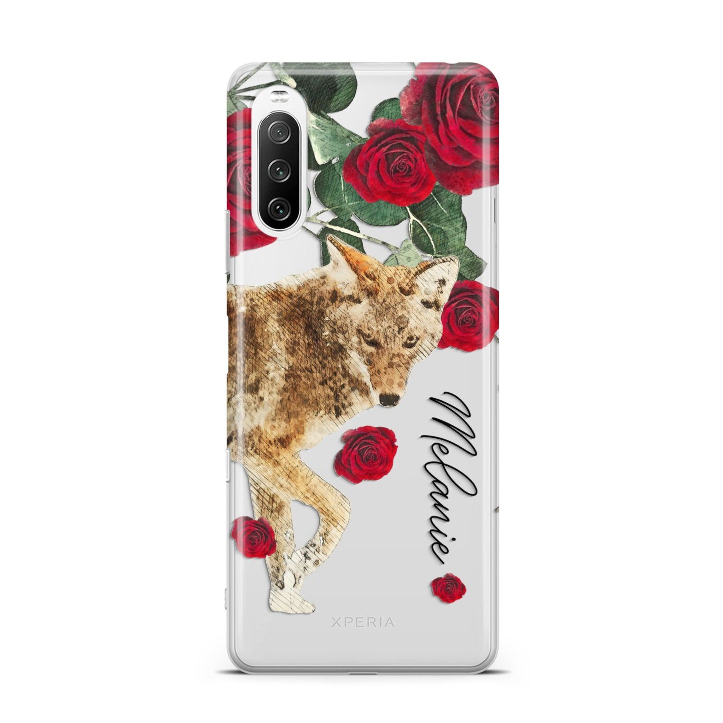 Personalised Name Wolf Sony Xperia 10 III Case