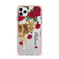 Personalised Name Wolf iPhone 11 Pro Max Impact Pink Edge Case