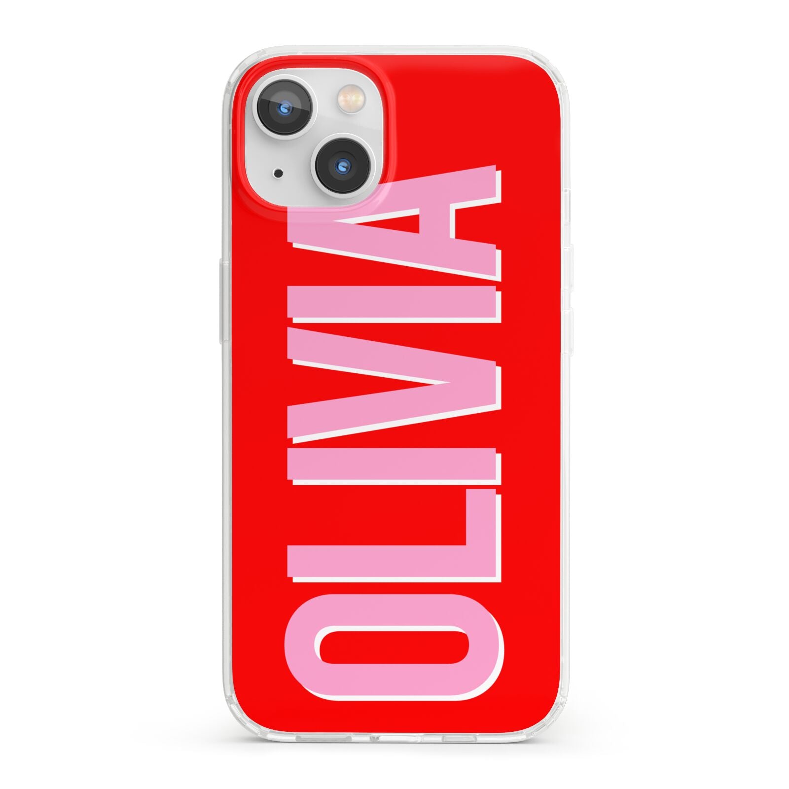 Personalised Name iPhone 13 Clear Bumper Case