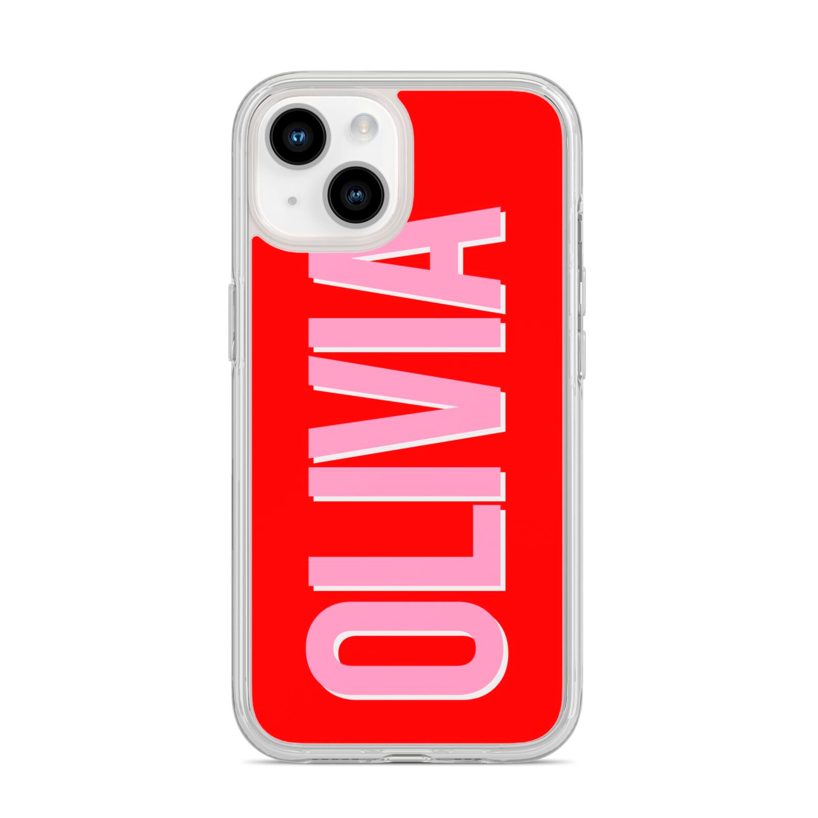 Personalised Name iPhone 14 Clear Tough Case Starlight