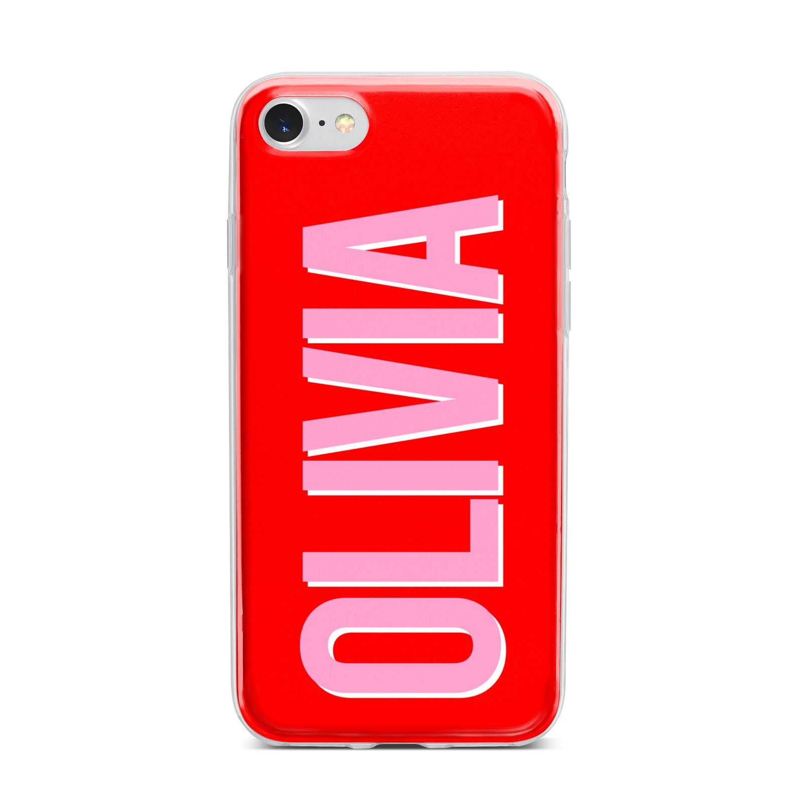Personalised Name iPhone 7 Bumper Case on Silver iPhone