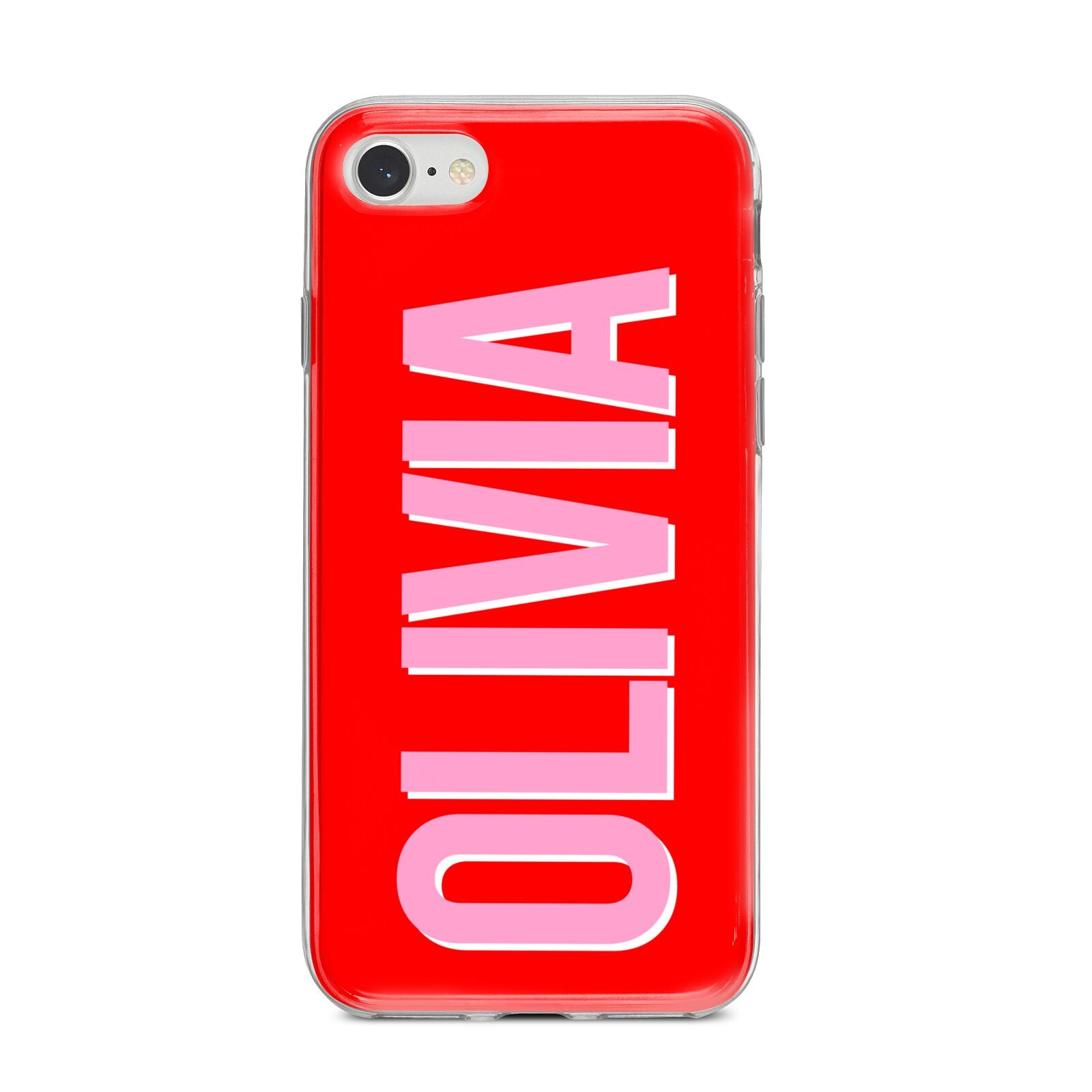 Personalised Name iPhone 8 Bumper Case on Silver iPhone