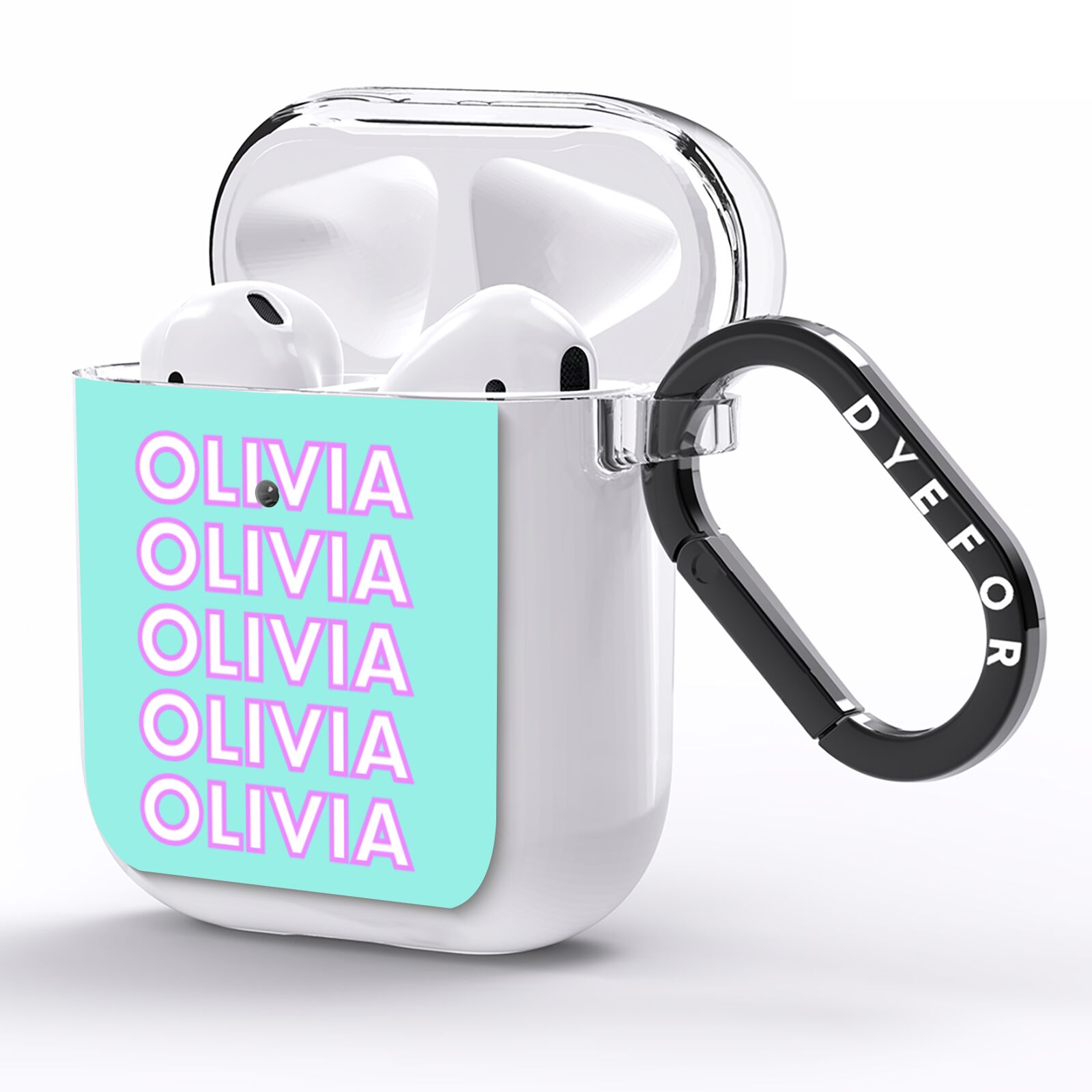 Personalised Names AirPods Clear Case Side Image