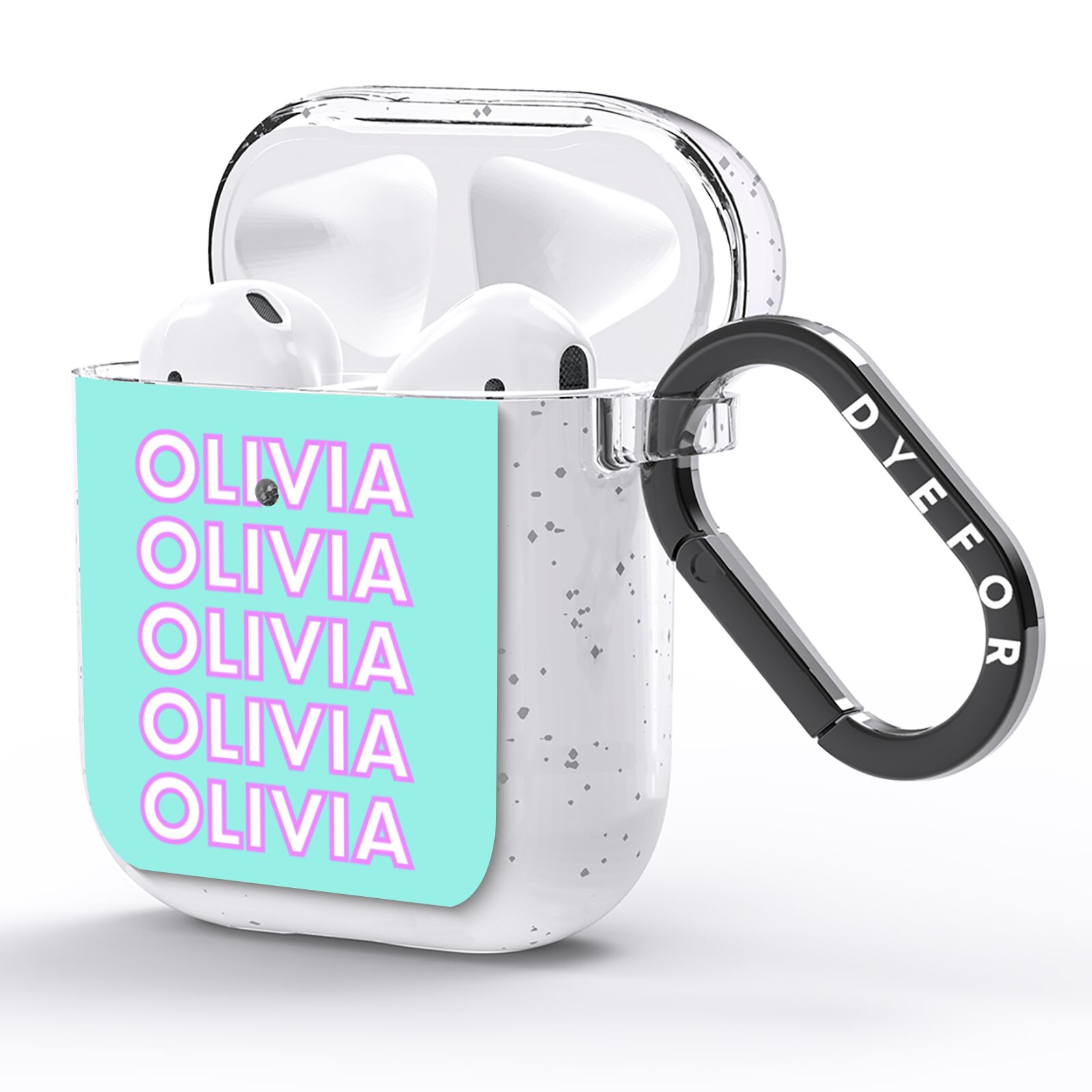 Personalised Names AirPods Glitter Case Side Image