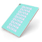 Personalised Names Apple iPad Case on Rose Gold iPad Side View