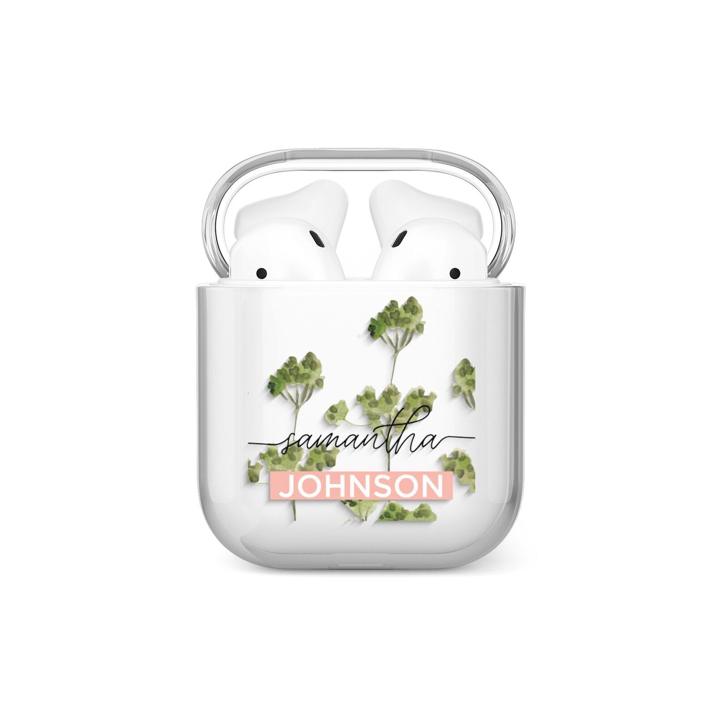 Personalised Names Flowers AirPods Case