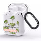 Personalised Names Flowers AirPods Clear Case Side Image