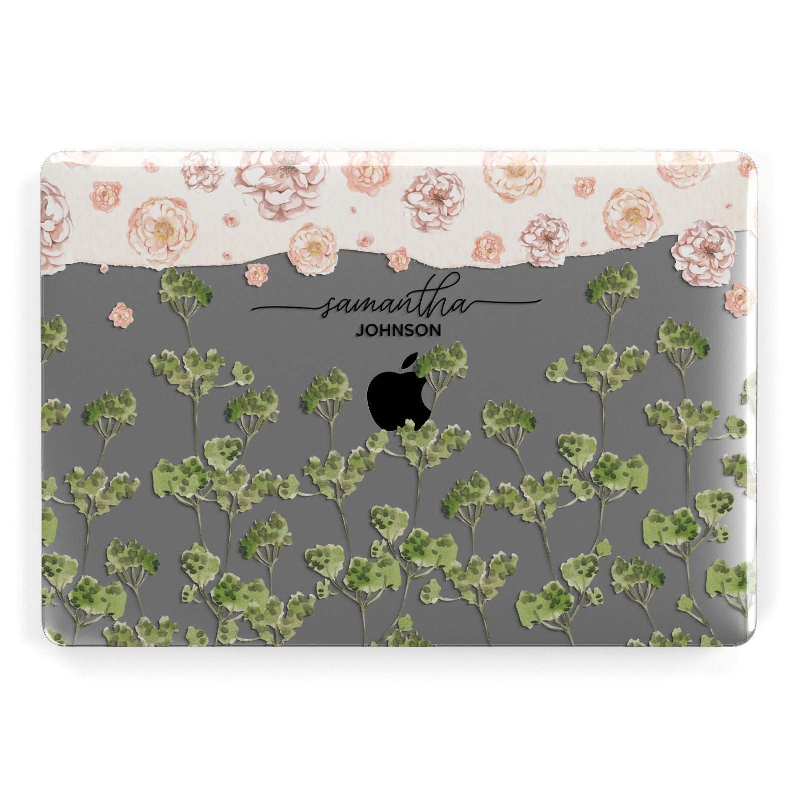 Personalised Names Flowers Apple MacBook Case