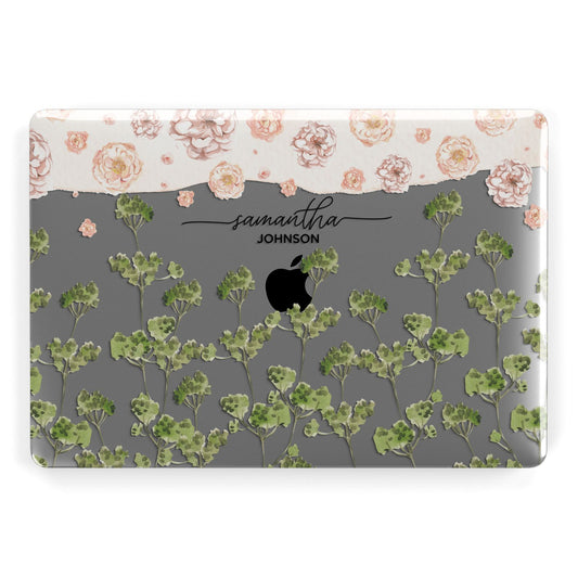 Personalised Names Flowers Apple MacBook Case
