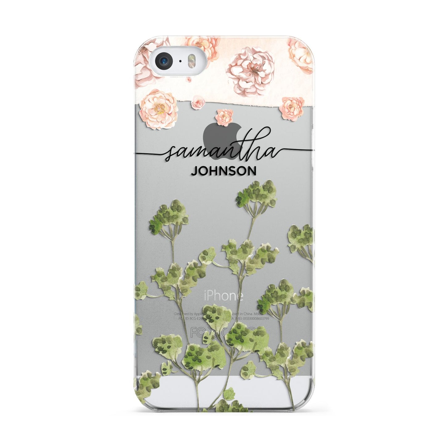 Personalised Names Flowers Apple iPhone 5 Case