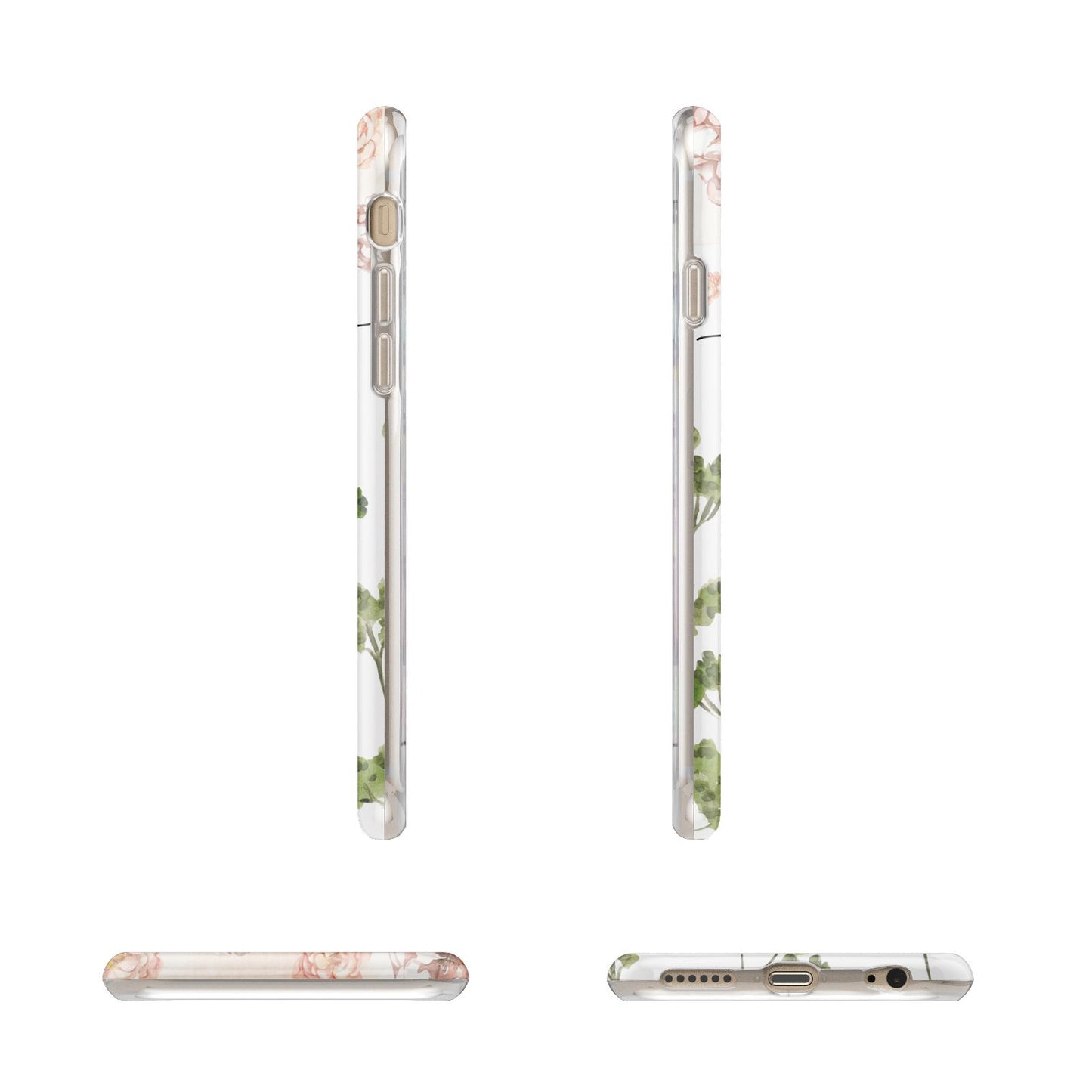 Personalised Names Flowers Apple iPhone 6 3D Wrap Tough Case Alternative Image Angles