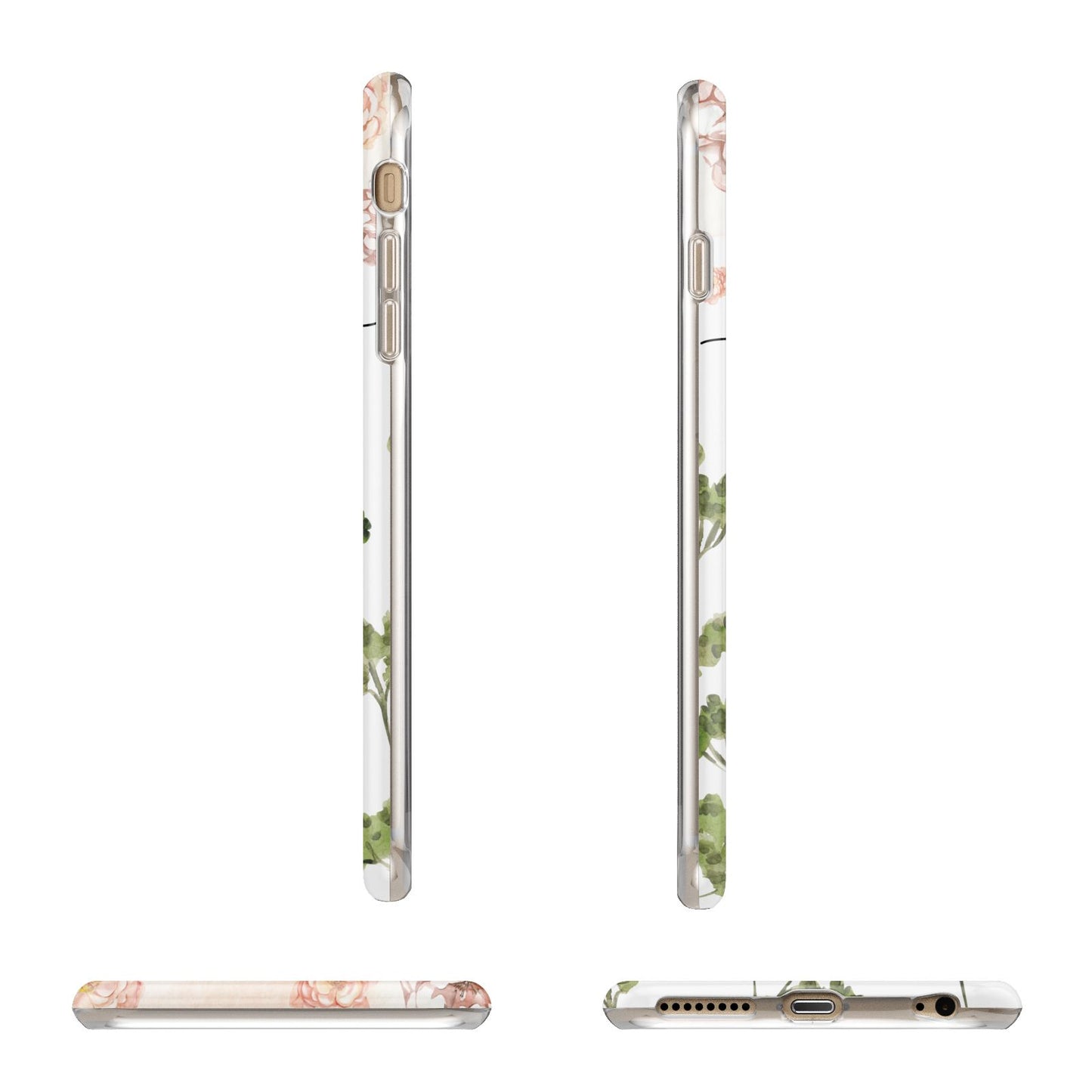 Personalised Names Flowers Apple iPhone 6 Plus 3D Wrap Tough Case Alternative Image Angles