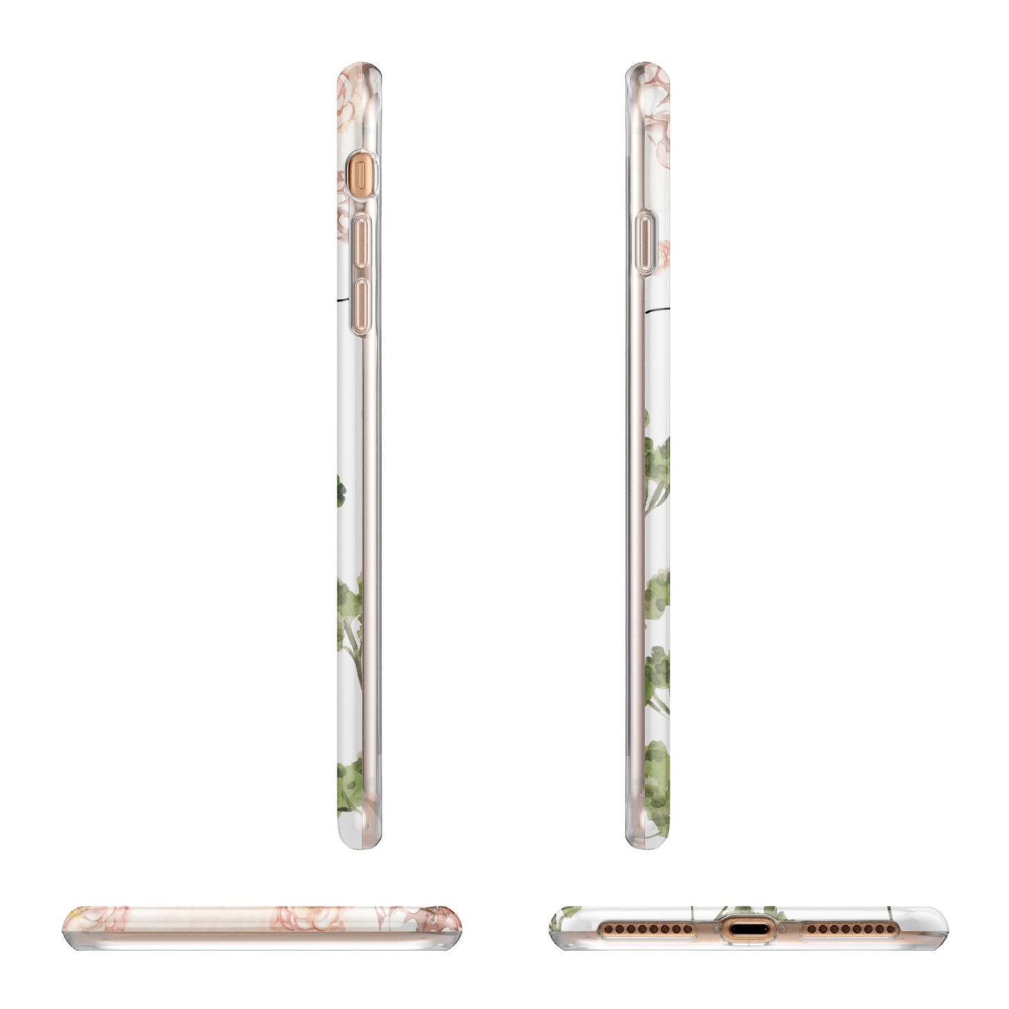 Personalised Names Flowers Apple iPhone 7 8 Plus 3D Wrap Tough Case Alternative Image Angles