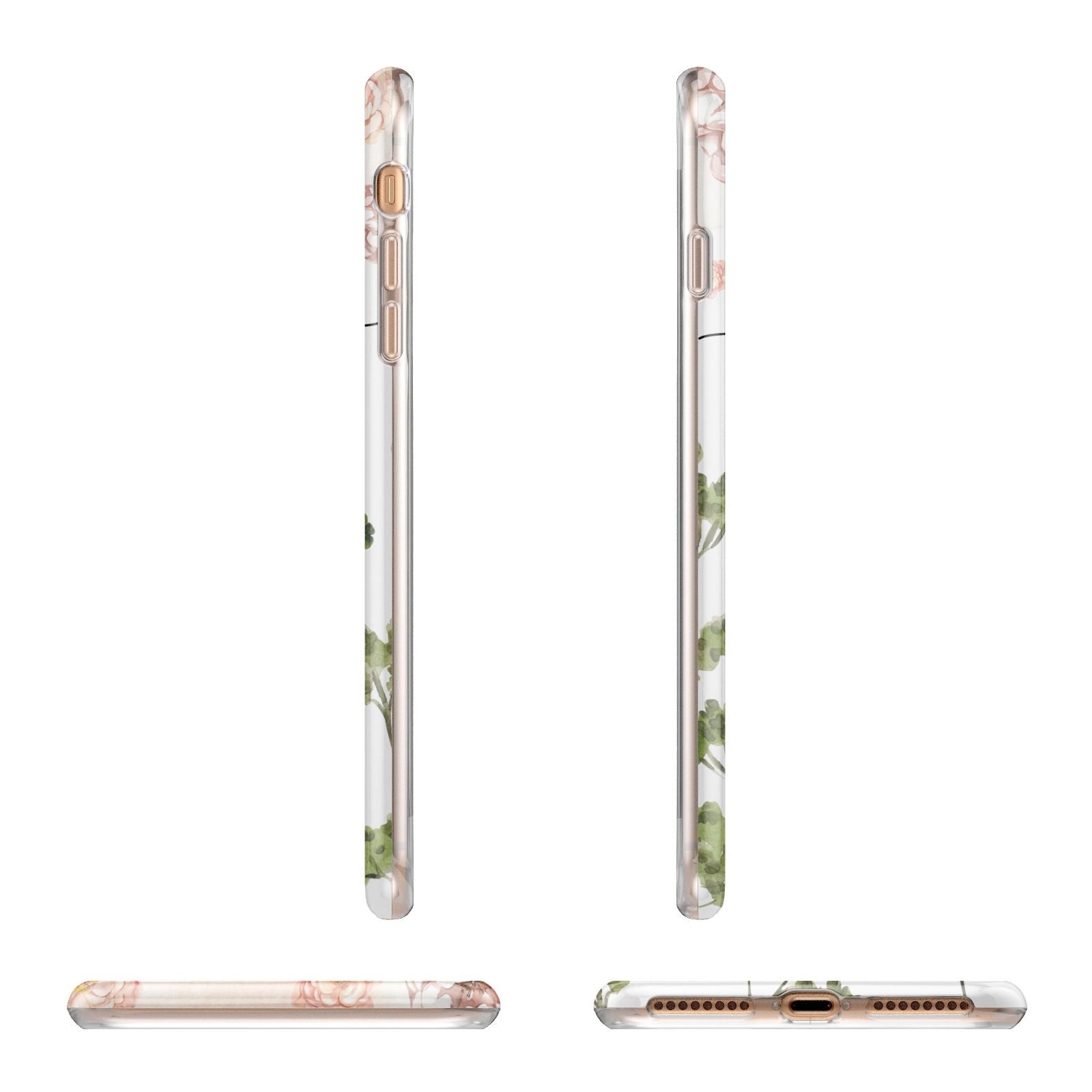 Personalised Names Flowers Apple iPhone 7 8 Plus 3D Wrap Tough Case Alternative Image Angles