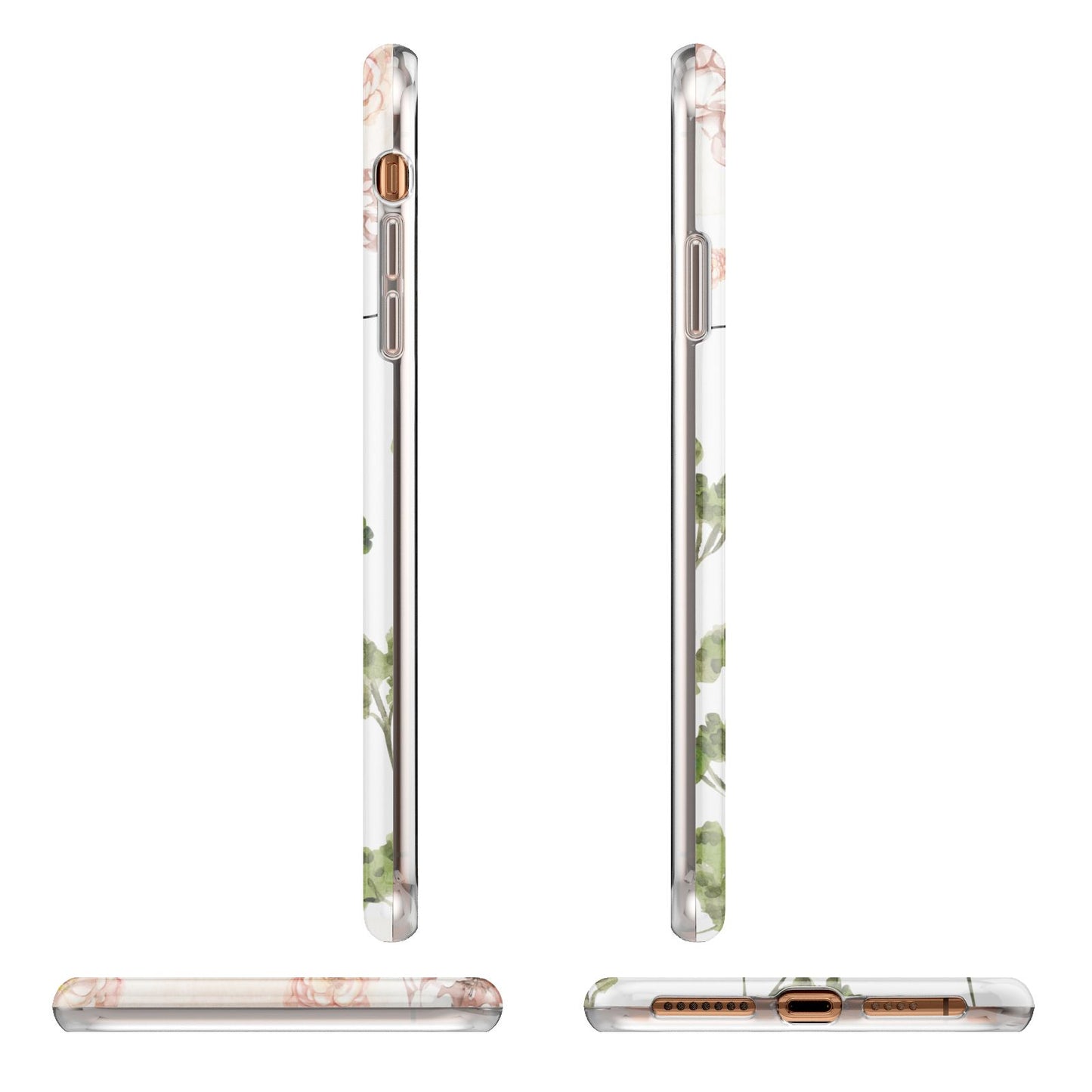 Personalised Names Flowers Apple iPhone XS Max 3D Wrap Tough Case Alternative Image Angles