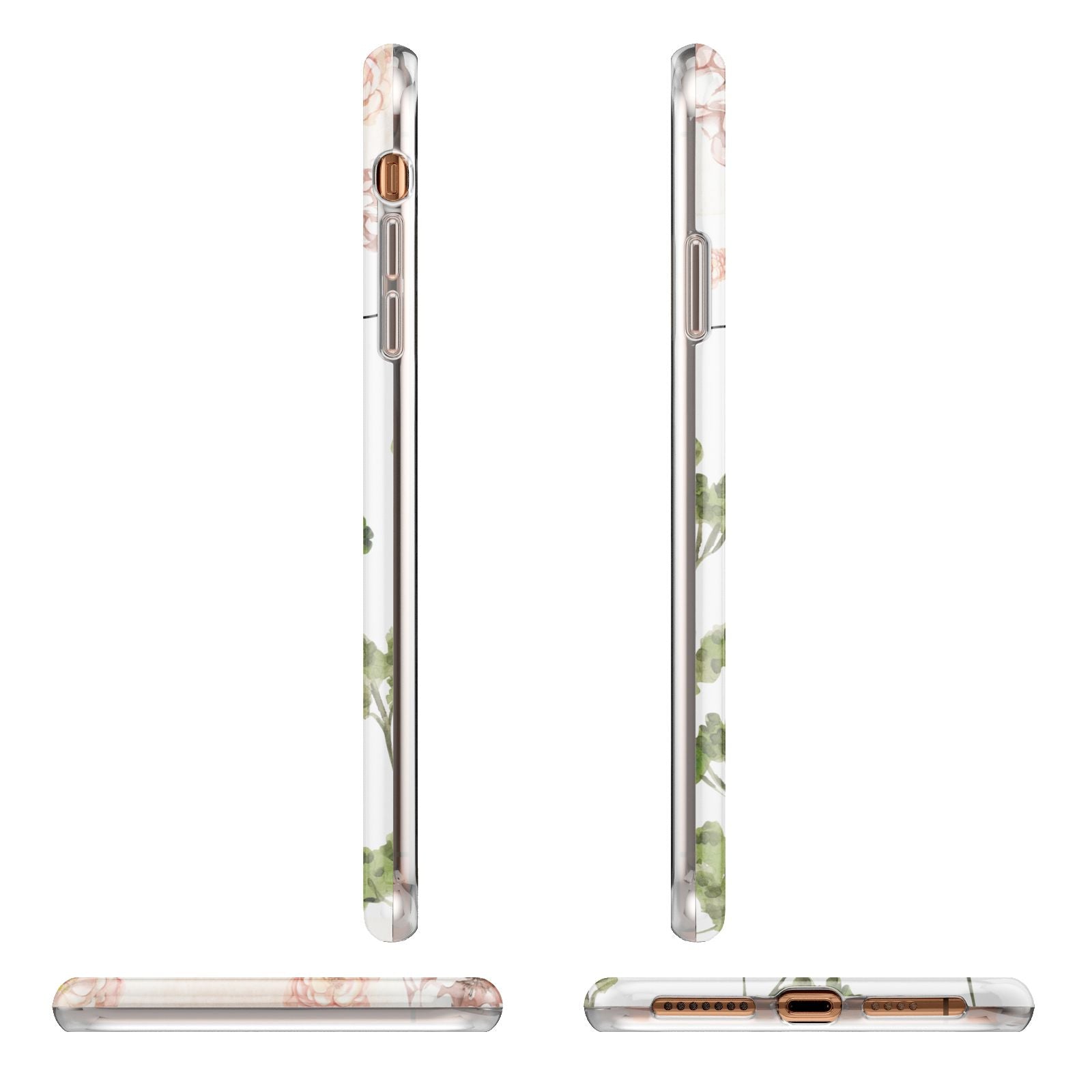 Personalised Names Flowers Apple iPhone XS Max 3D Wrap Tough Case Alternative Image Angles