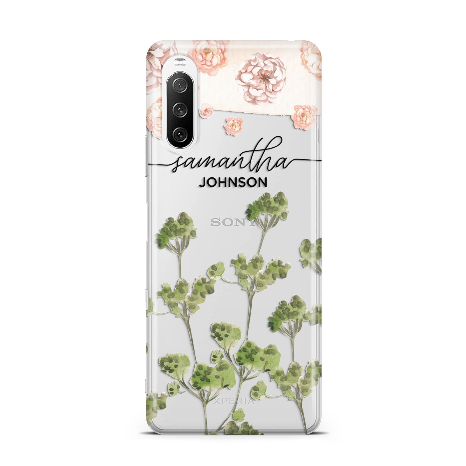Personalised Names Flowers Sony Xperia 10 III Case