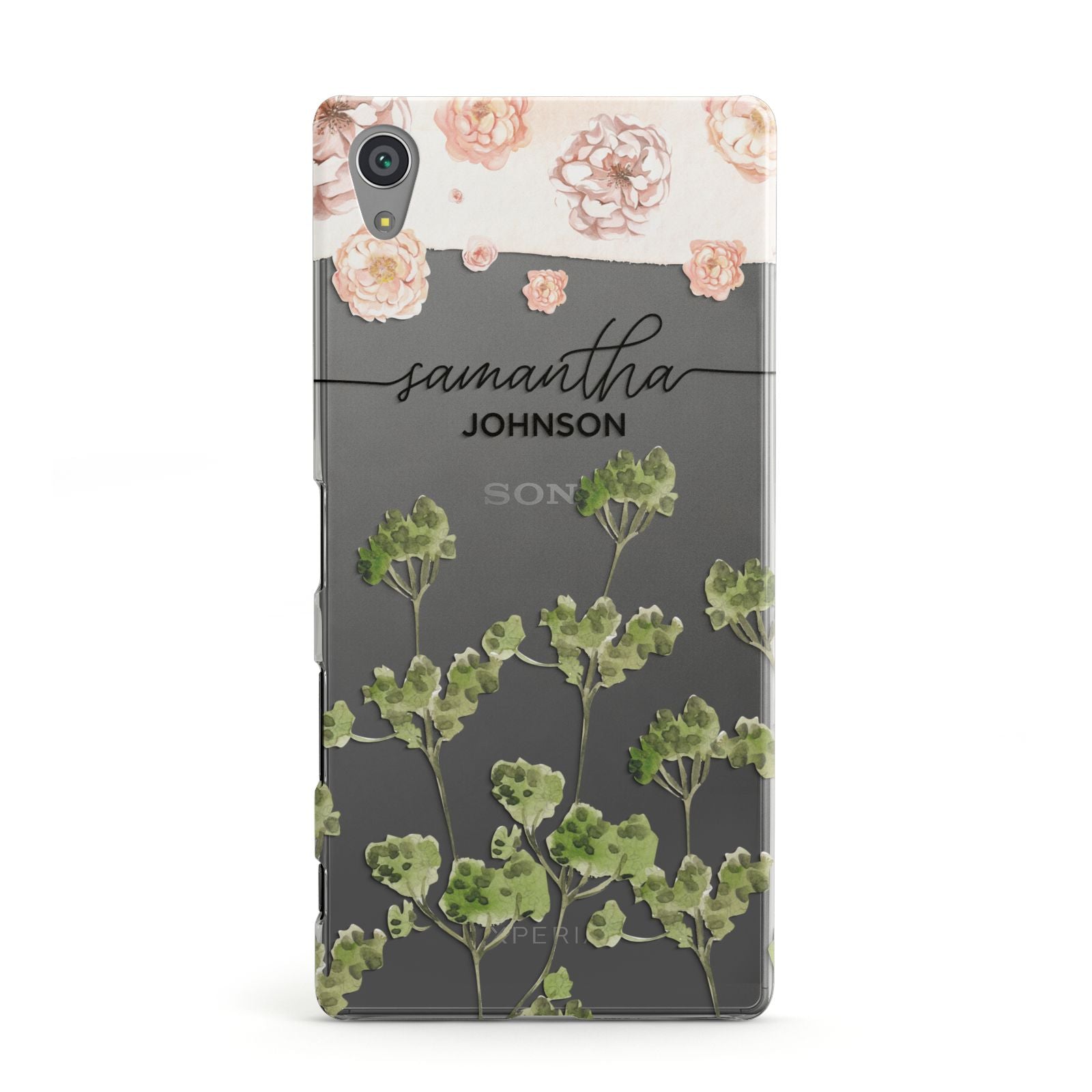 Personalised Names Flowers Sony Xperia Case