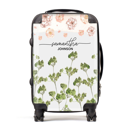 Personalised Names Flowers Suitcase