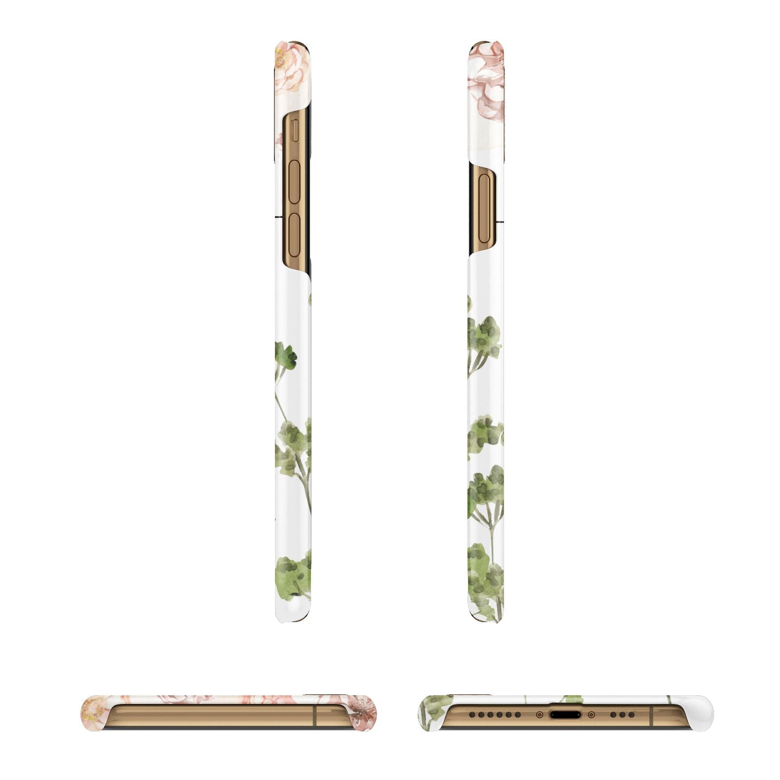 Personalised Names Flowers iPhone 11 3D Snap Case Angle Images