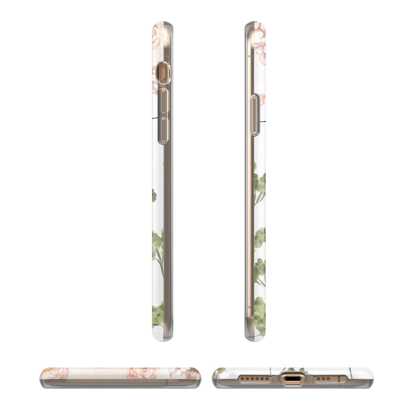 Personalised Names Flowers iPhone 11 3D Tough Case Angle Images