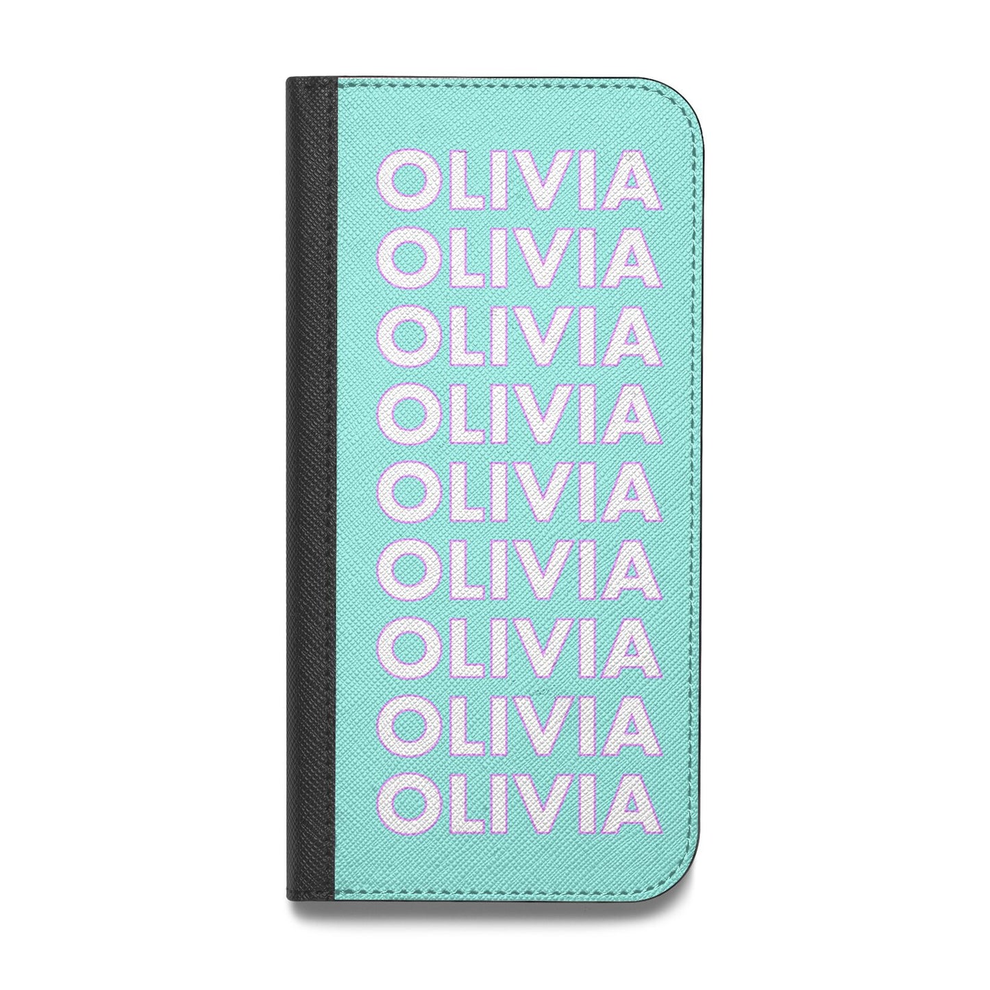 Personalised Names Vegan Leather Flip Samsung Case