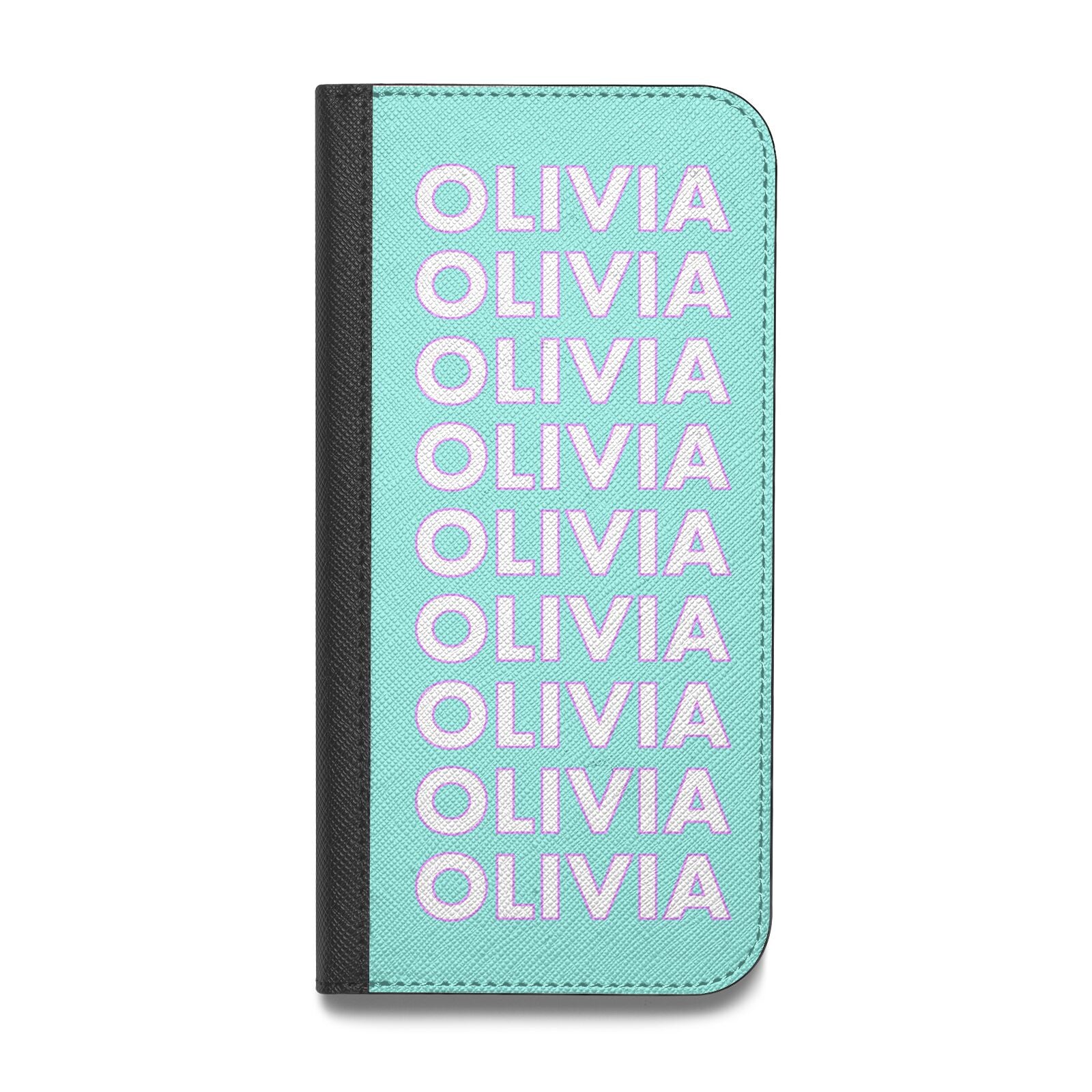 Personalised Names Vegan Leather Flip Samsung Case
