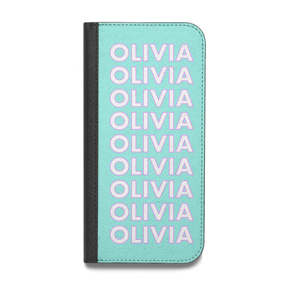 Personalised Names Vegan Leather Flip Samsung Case