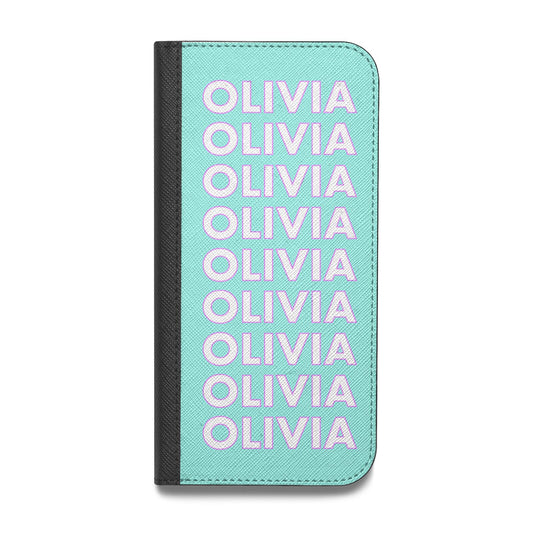Personalised Names Vegan Leather Flip Samsung Case