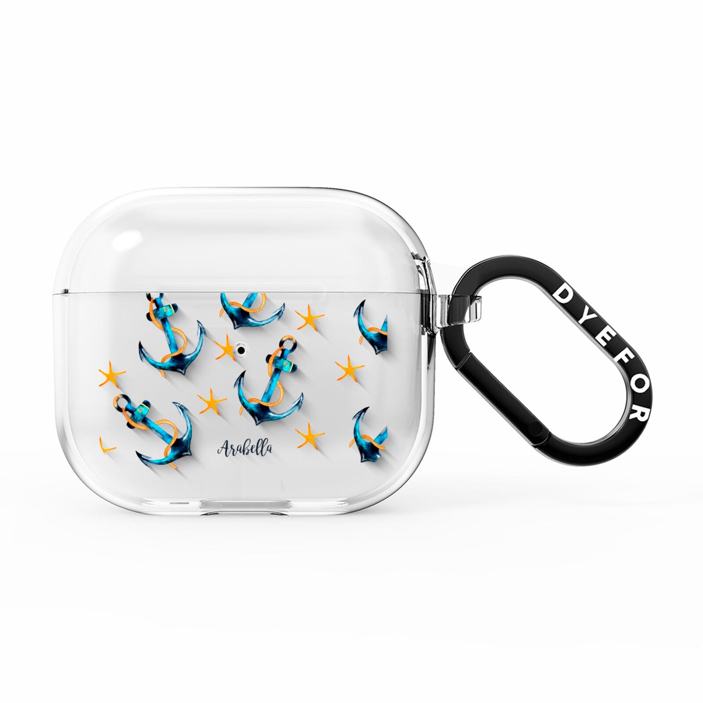 Personalised Nautical AirPods Clear Case 3rd Gen