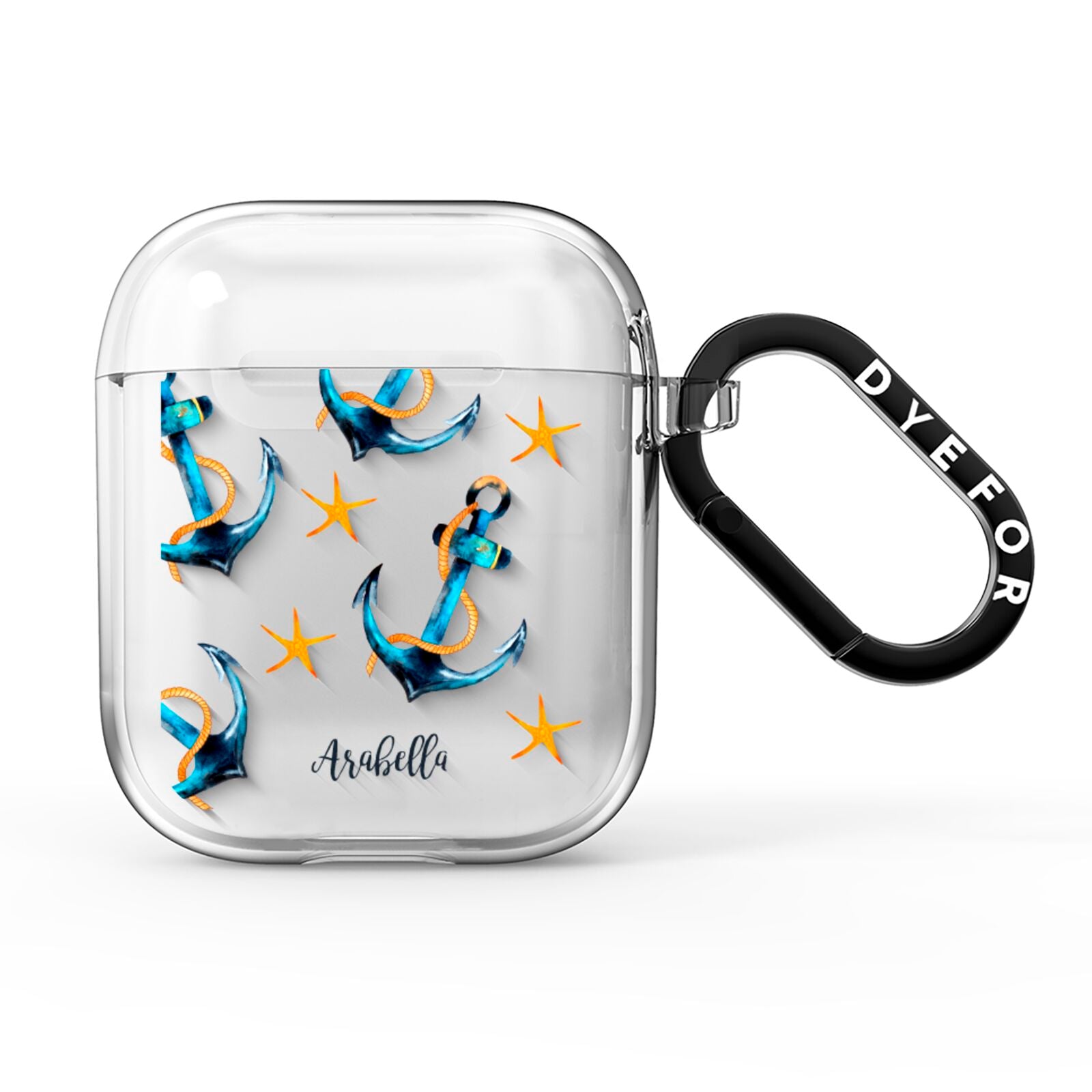 Personalised Nautical AirPods Clear Case