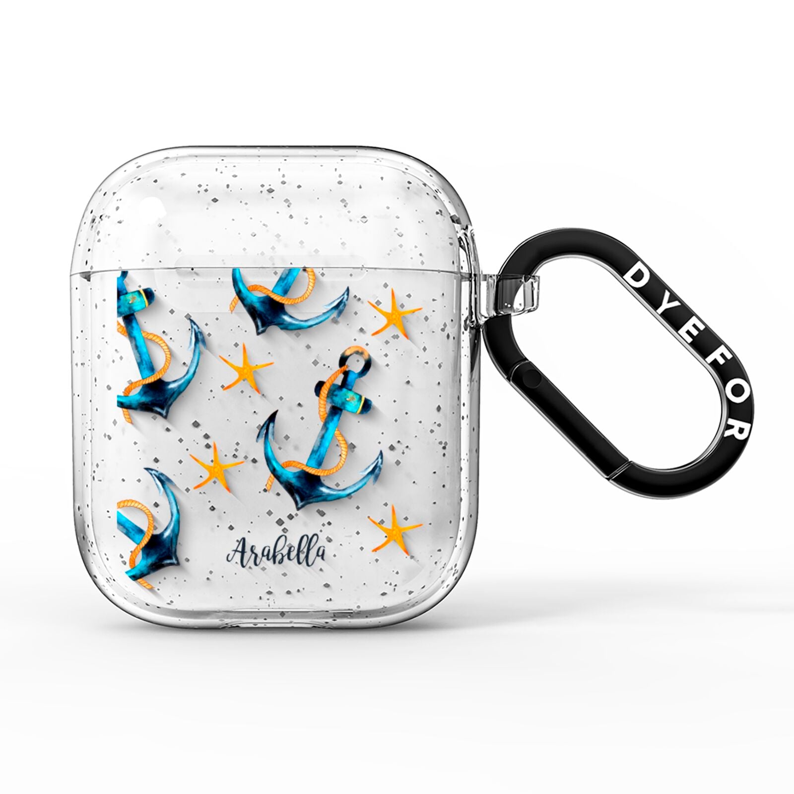 Personalised Nautical AirPods Glitter Case