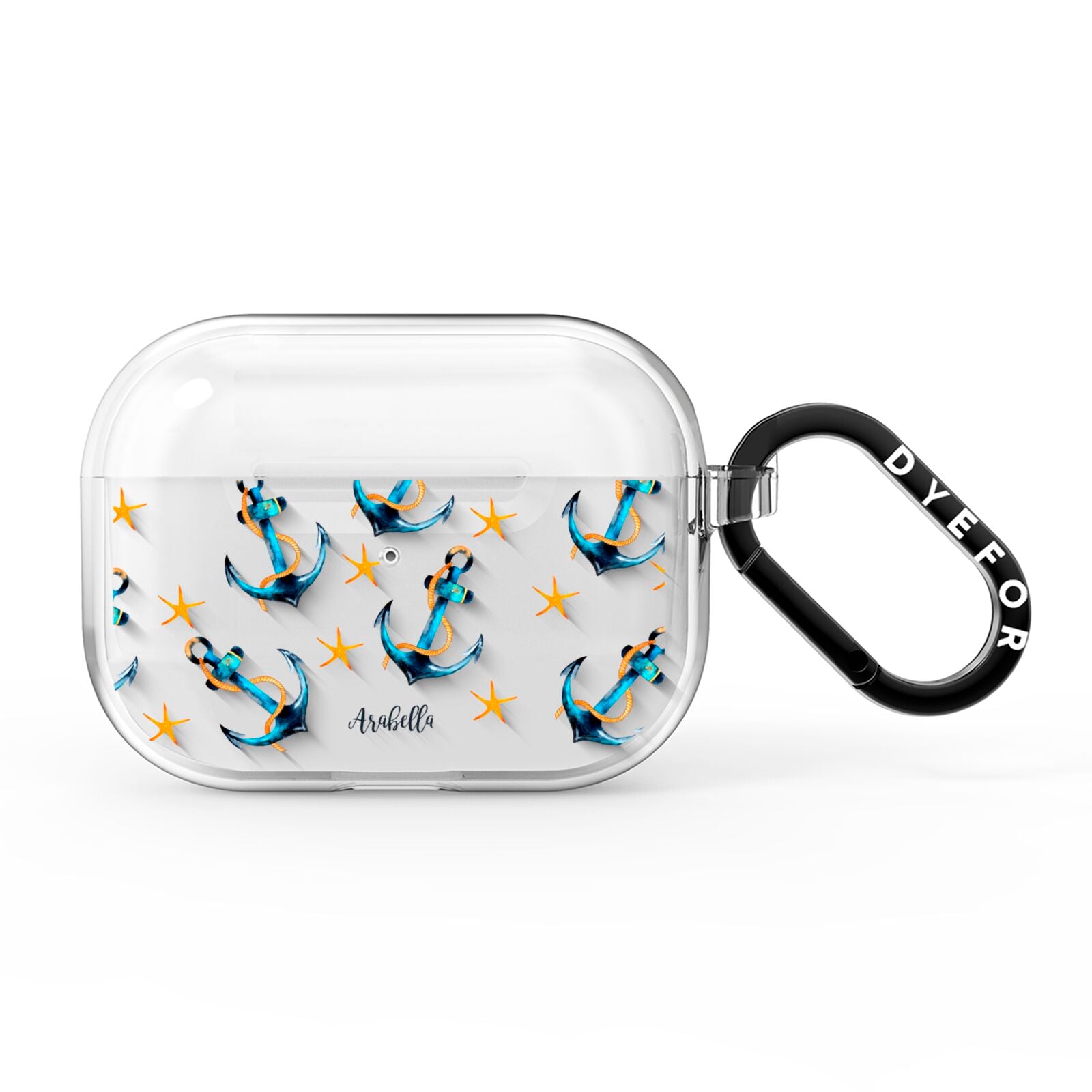 Personalised Nautical AirPods Pro Clear Case