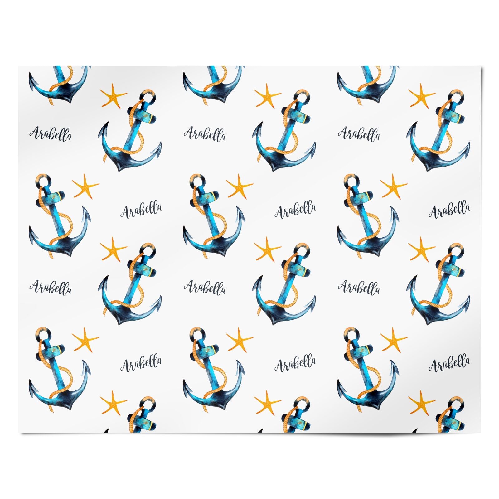 Personalised Nautical Personalised Wrapping Paper Alternative