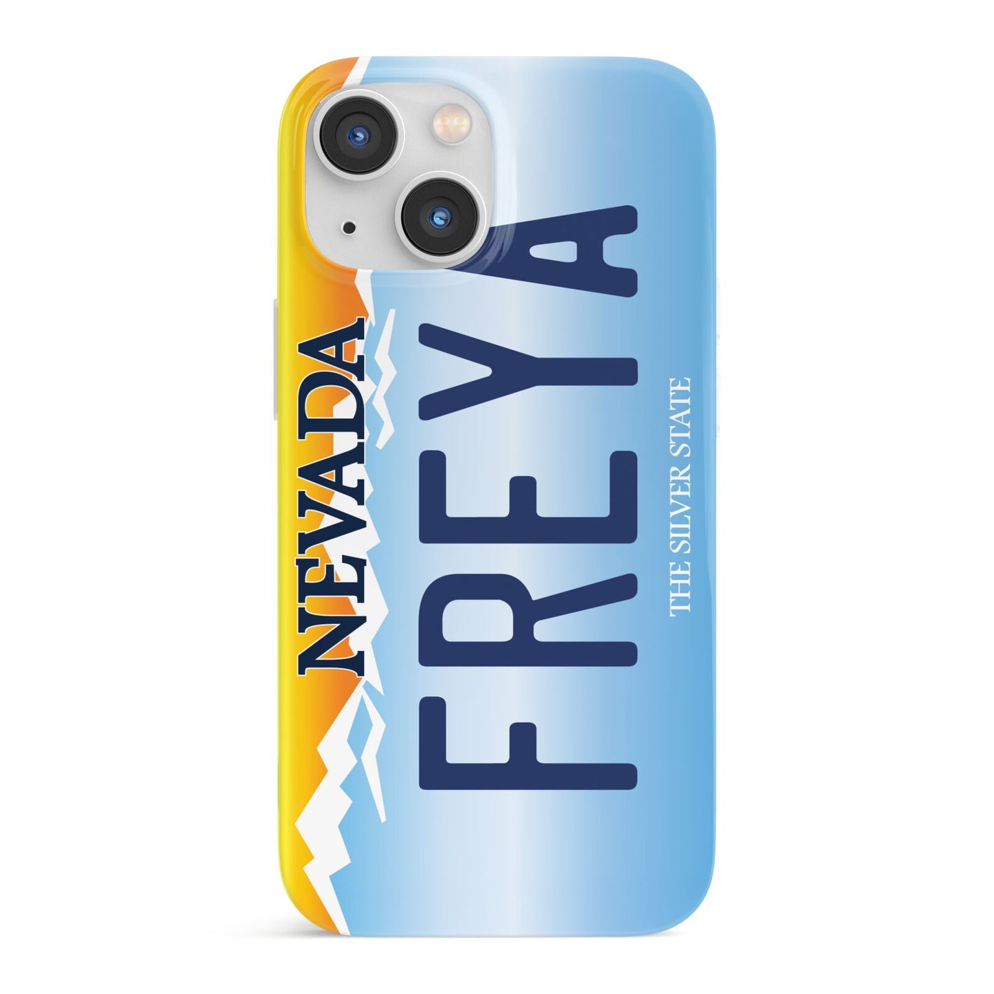 Personalised Nevada License Plate iPhone 13 Mini Full Wrap 3D Snap Case
